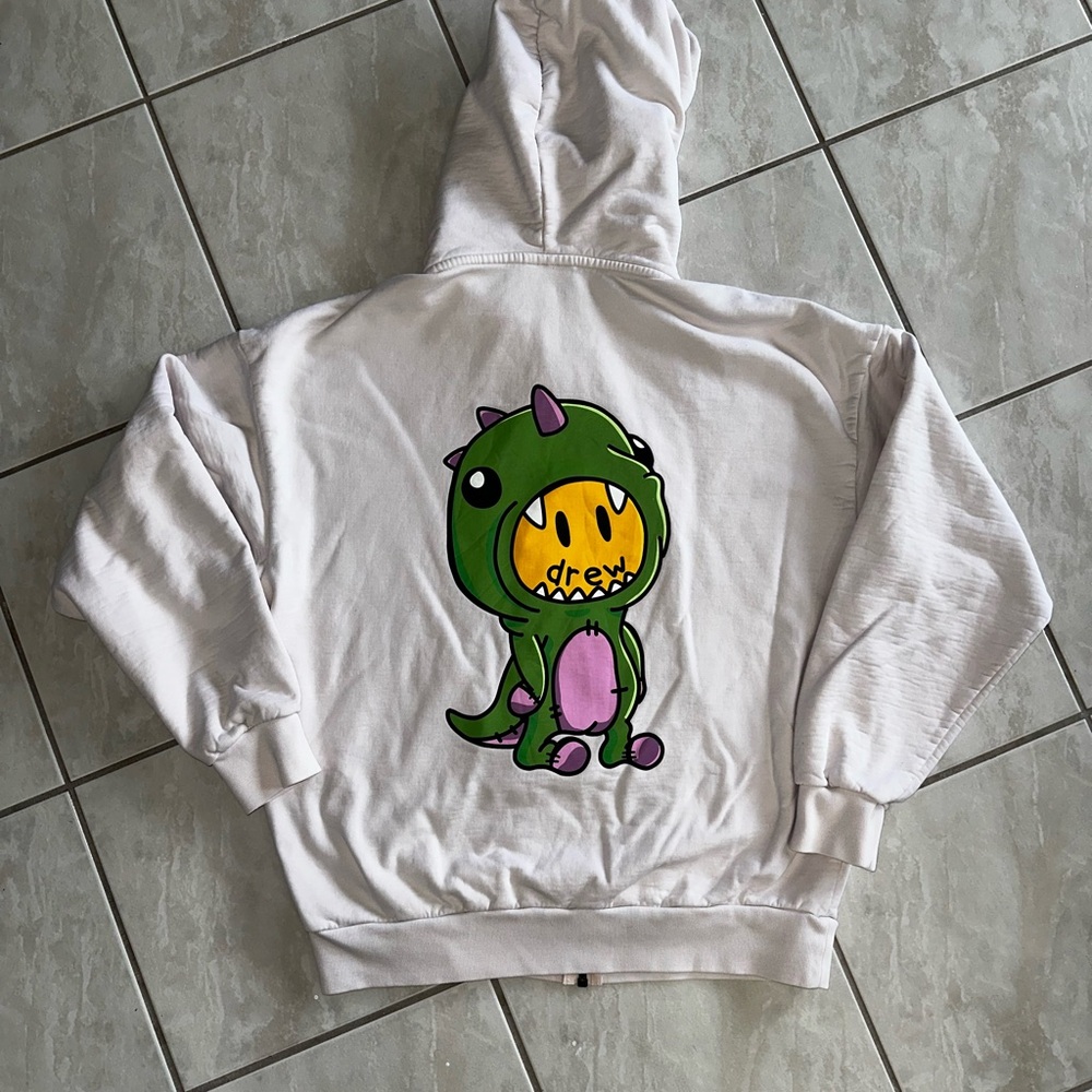 Dinodrew Zip-Up Hoodie Jacket - Pale Pink - Picture 1 of 8
